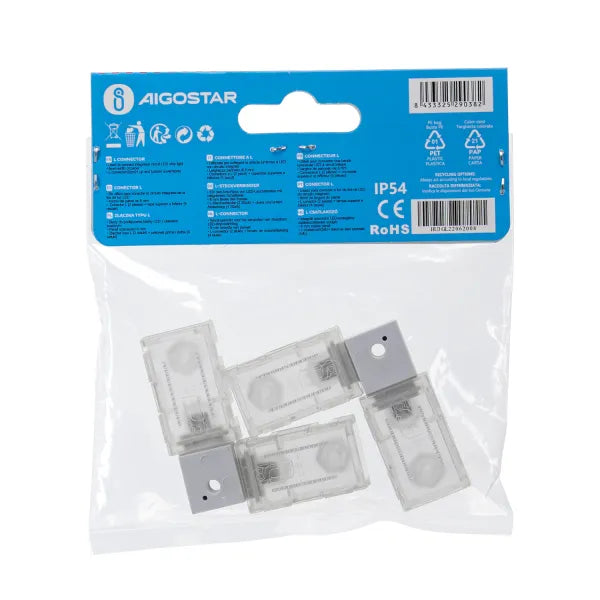 Lichtslang L-connector 2 stuks 230V AC - compleet