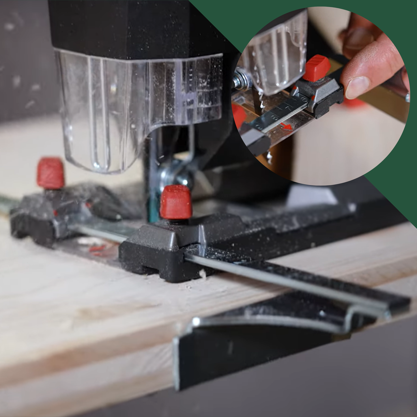 PARKSIDE® Decoupeerzaag 800W – Hout, Metal ve Alüminyum için Elektrikli Zaagmachine – Met Lazer, LED ve Koffer