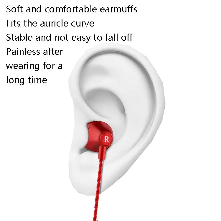 2 PCS TS720 3.5mm Heavy Bass Metal Earbud Wired Earphone, Red, Black, Silver Gray, Rose Gold