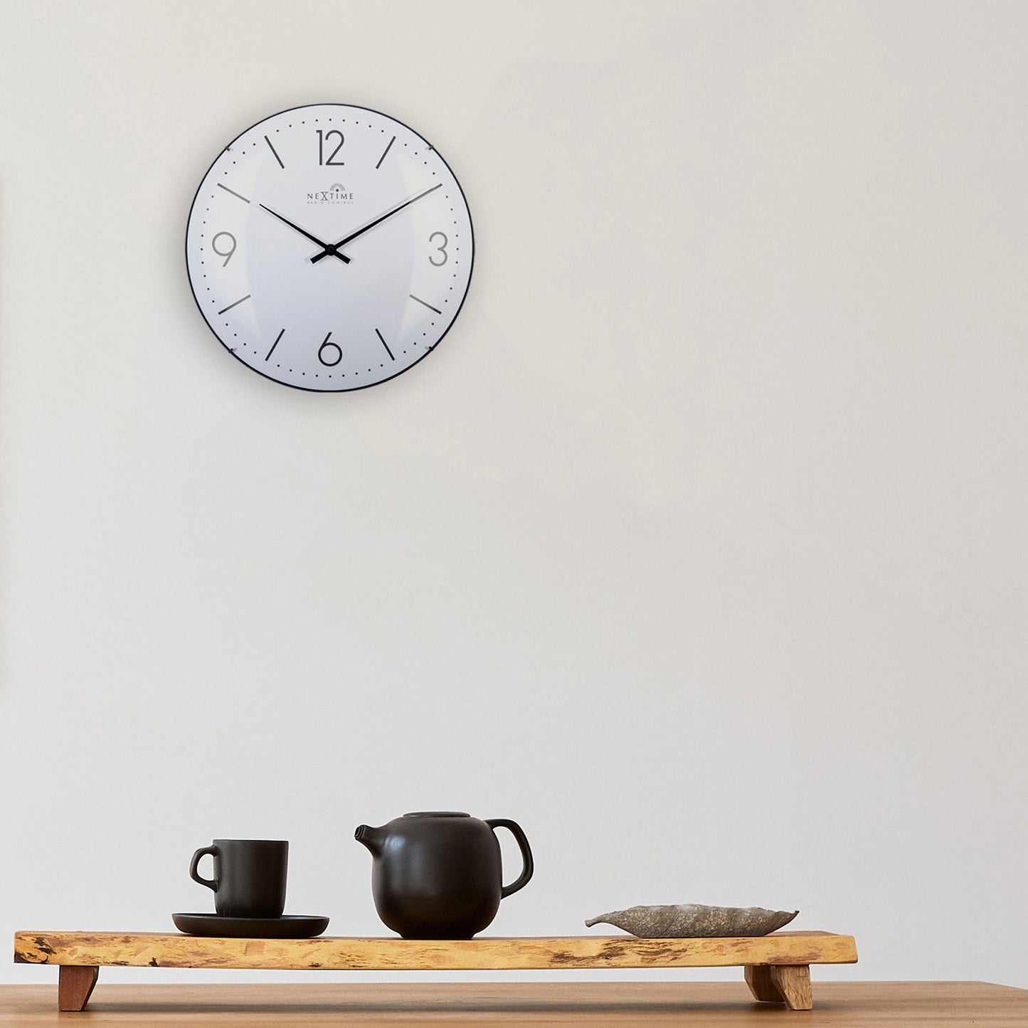 Wandklok 35cm - Radiografisch (DCF) - Koepelglas - "Atomic"