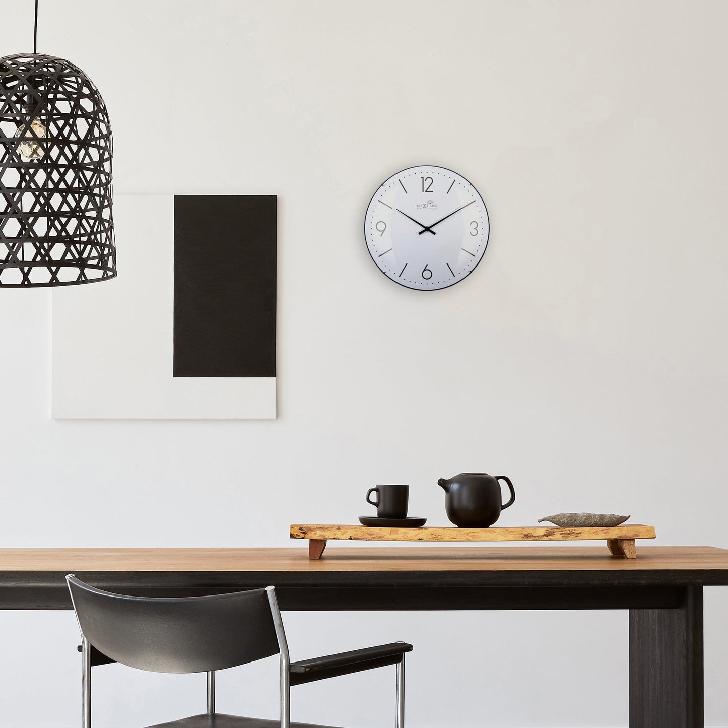 Wandklok 35cm - Radiografisch (DCF) - Koepelglas - "Atomic"