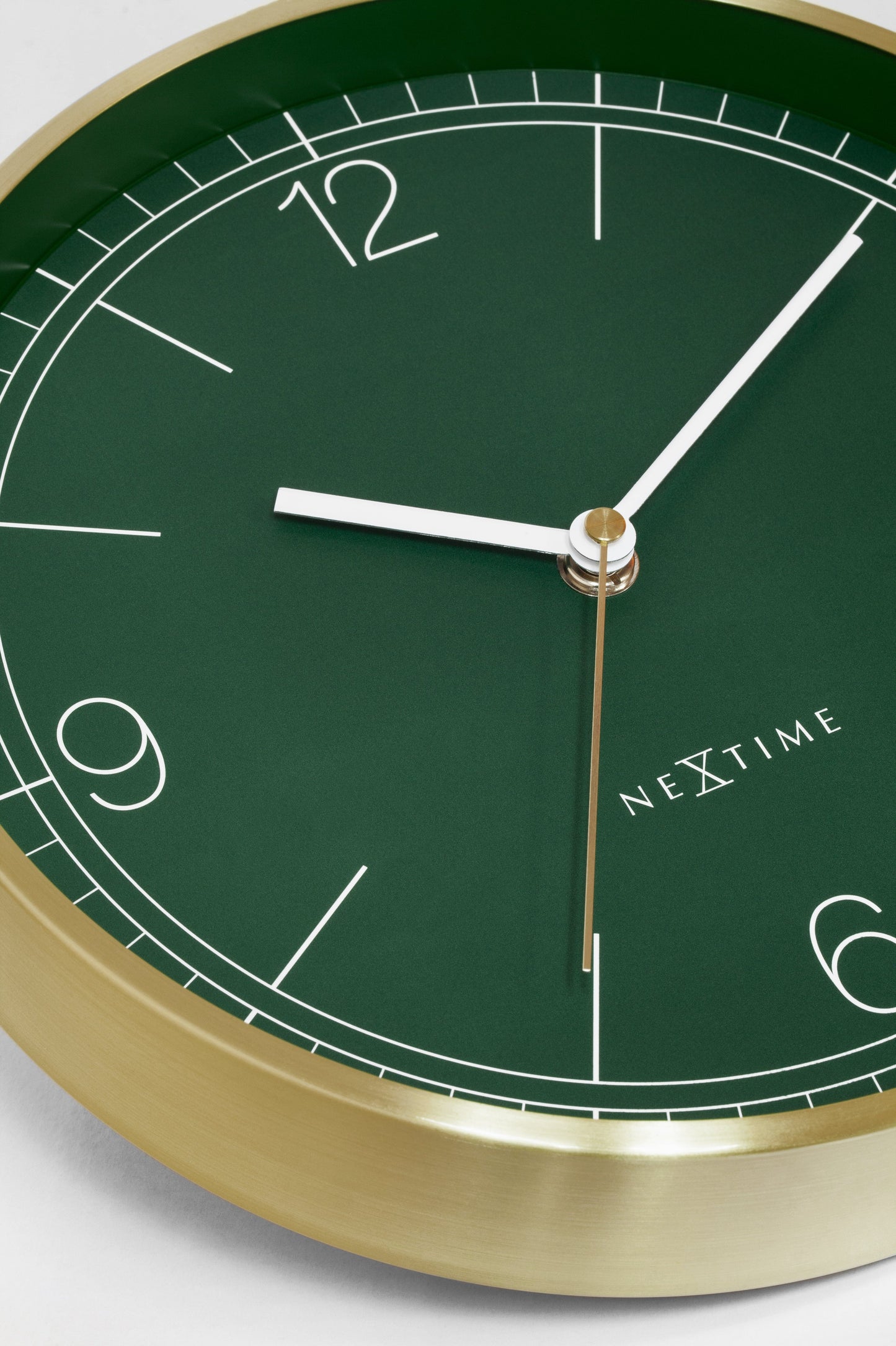 Wandklok 25cm-Silent-Groen/Turquoise/Wit/Zwart-Metaal-NeXtime 'Bolero'