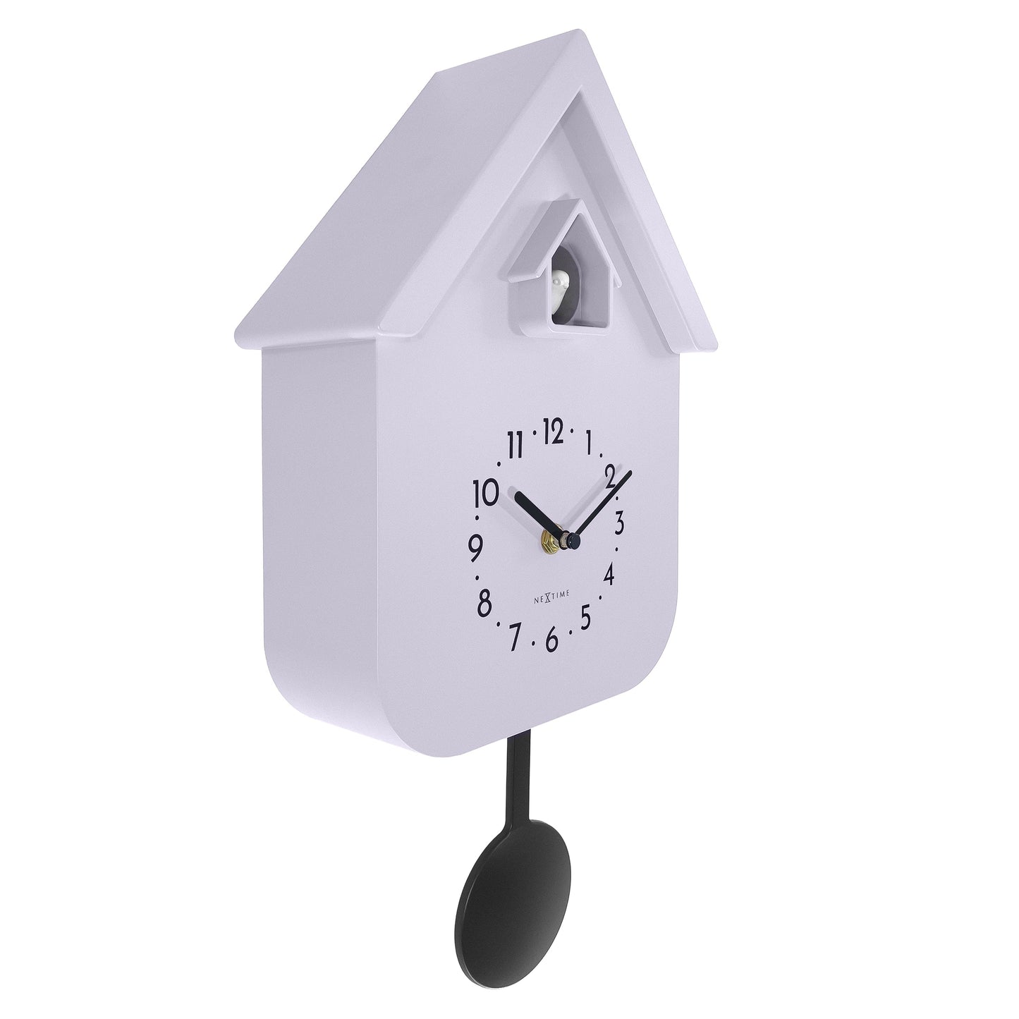 Wandklok 21,5x41,5x8,5cm - Slinger - Koekoek - NeXtime 'Twitter'