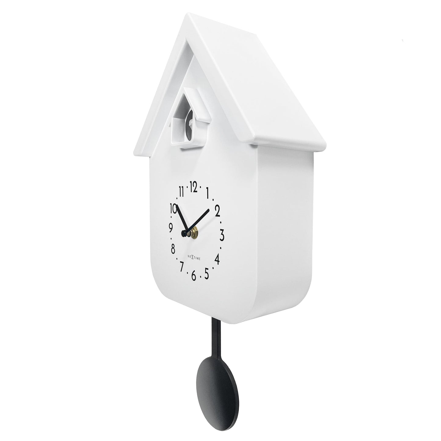 Wandklok 21,5x41,5x8,5cm - Slinger - Koekoek - NeXtime 'Twitter'