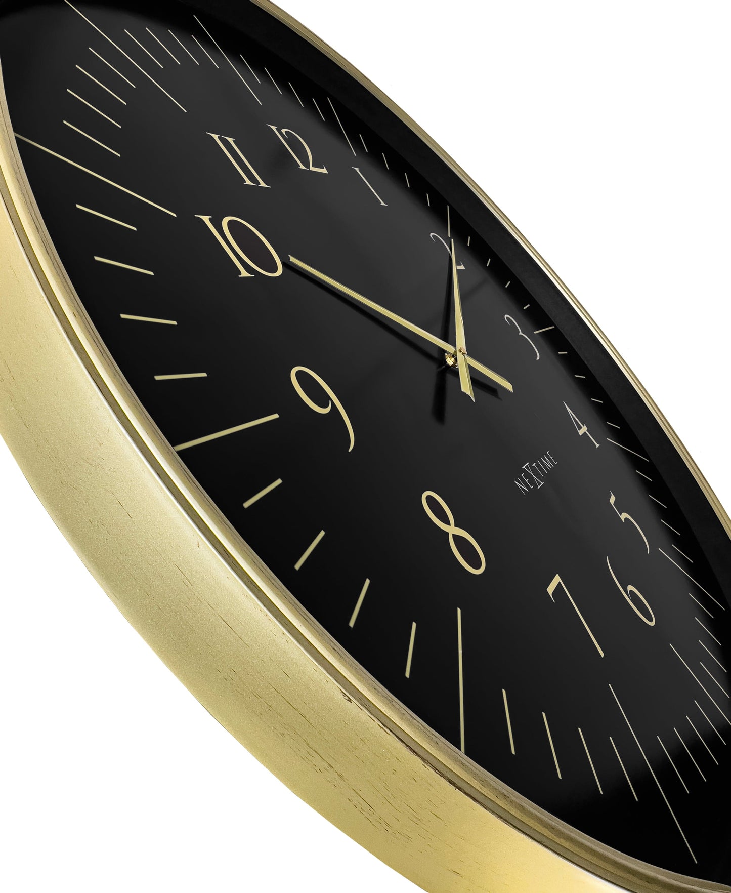 Wandklok 77cm-Zwart/Wit-Kunststof-NeXtime 'Galaxy Large'