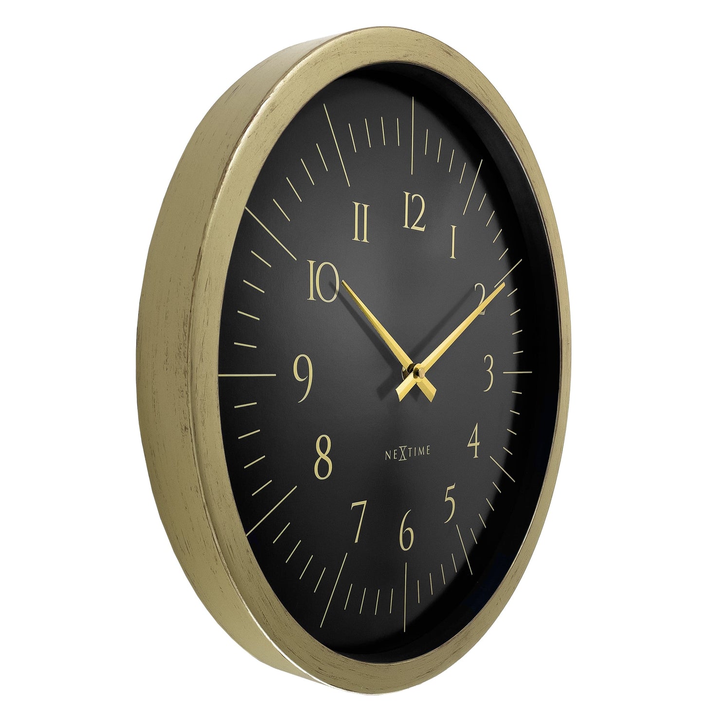 Wandklok 40cm-Zwart/Wit-Kunststof-NeXtime 'Galaxy'