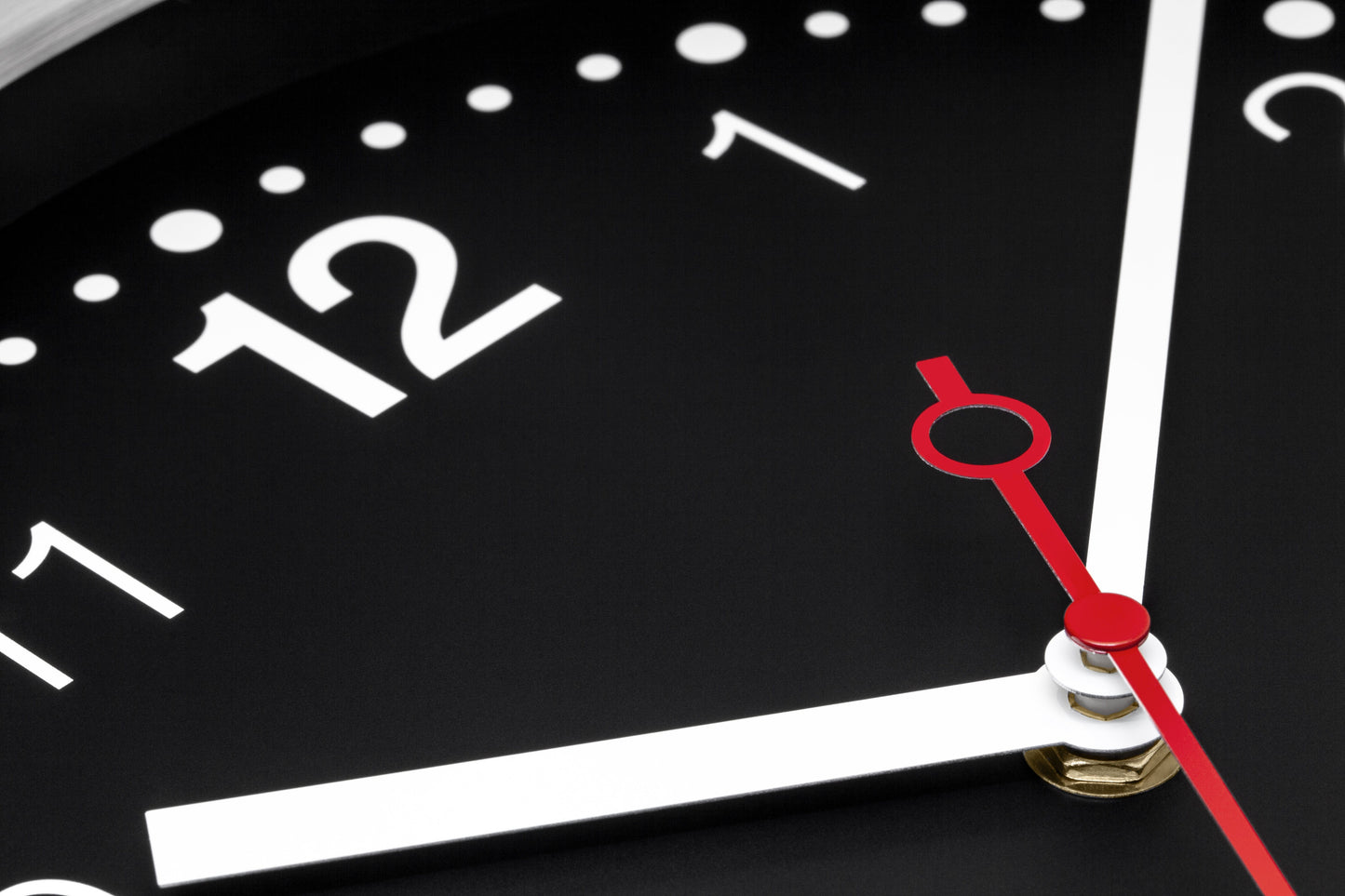 Wandklok 32,3x28x10cm-Silent-Wit & Zwart-Aluminium-NeXtime 'Double'