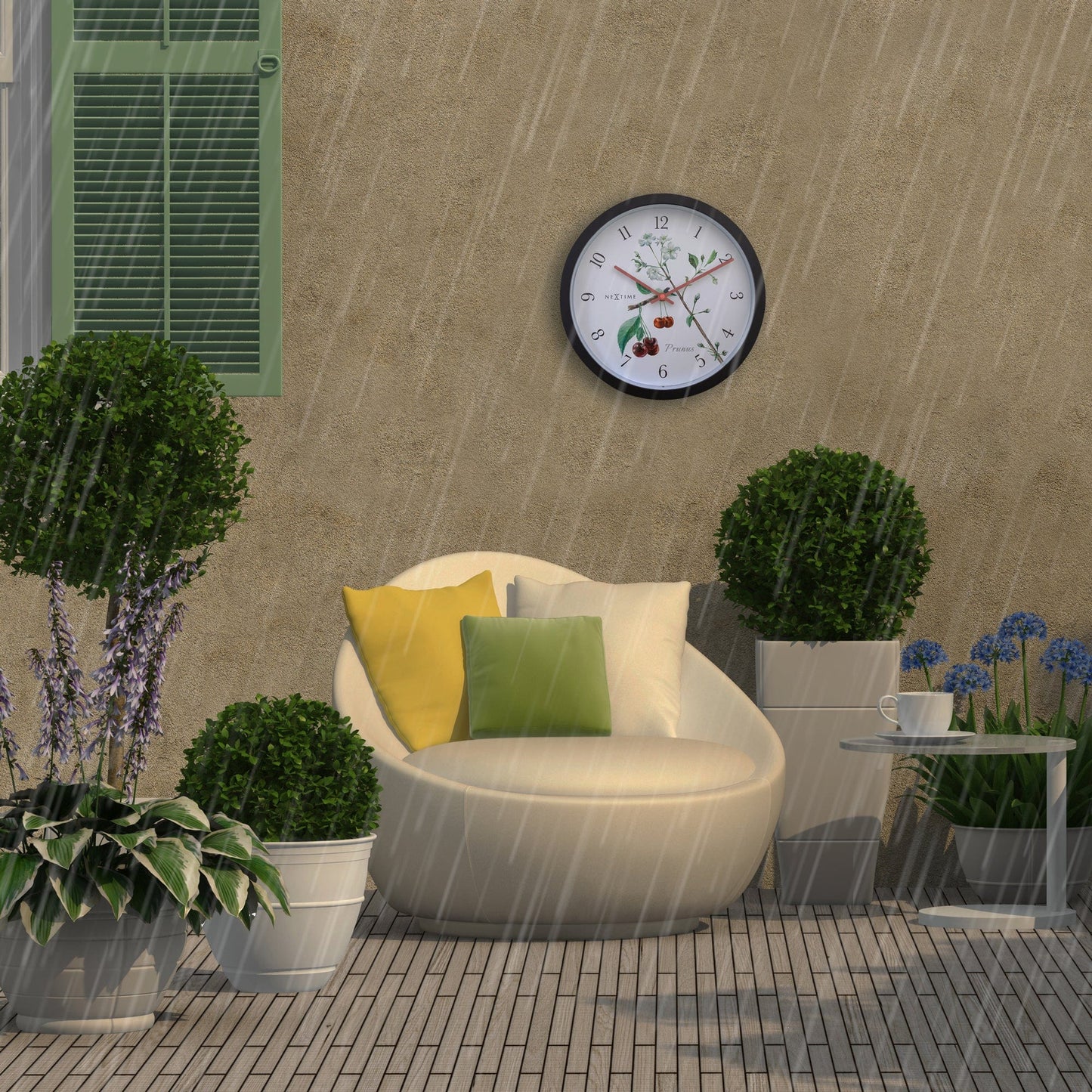 Weerbestendige buitenklok - 30,5 cm - Prunus