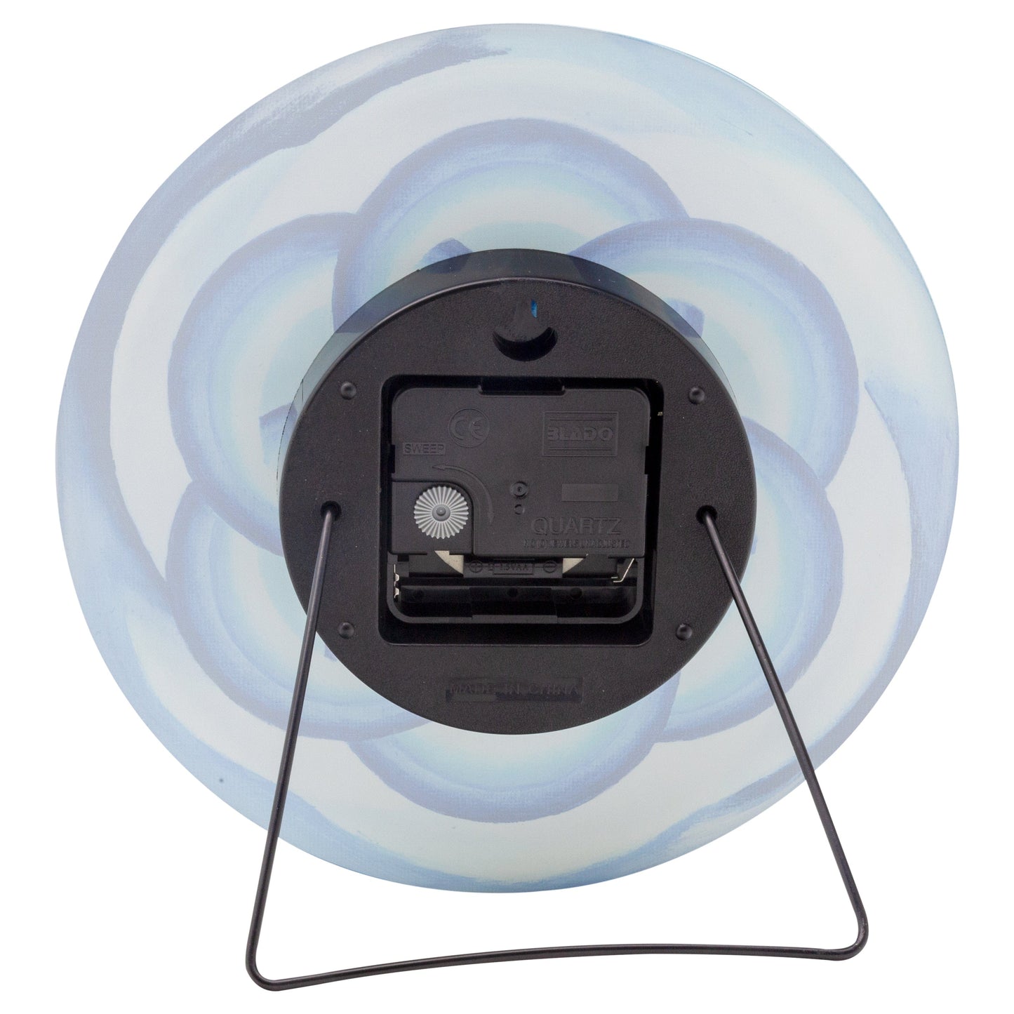 Tafel-/wandklok 20cm - Stil - Blauw - Gehard glas - "Cosmo Table"