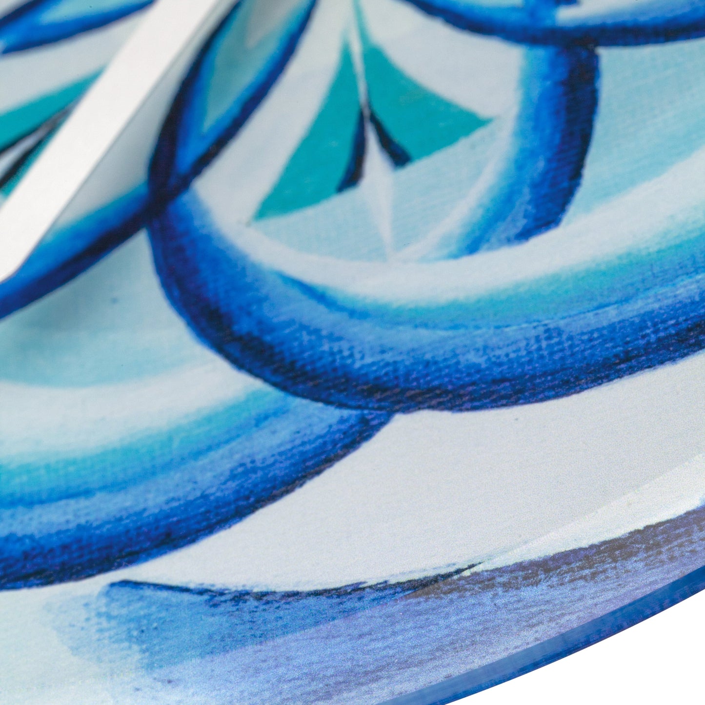 Tafel-/wandklok 20cm - Stil - Blauw - Gehard glas - "Cosmo Table"