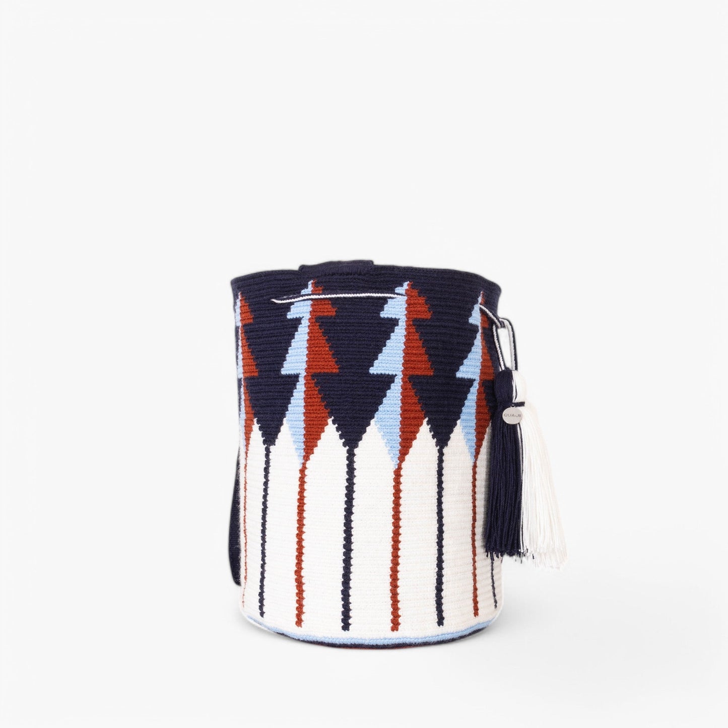 Geometrik çapraz askılı çanta L | Lacivert