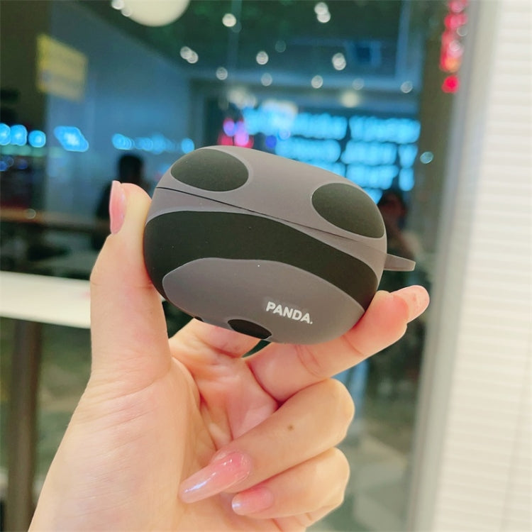 For Redmi Buds 4 Pro Panda Back Earbuds Box Frosted TPU Case(Black Grey)