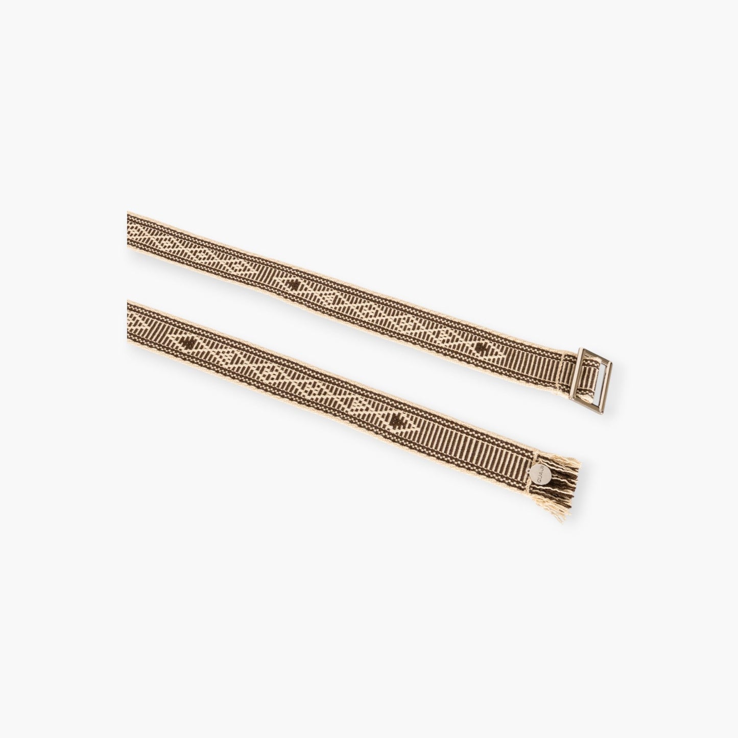 Riem met geometrische gesp | Zwart