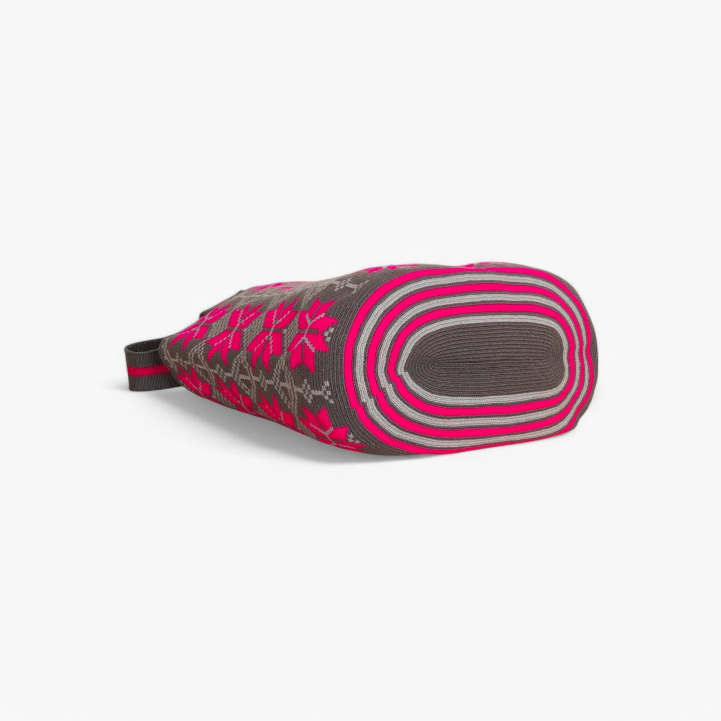 Geometrik oval tote | Macenta