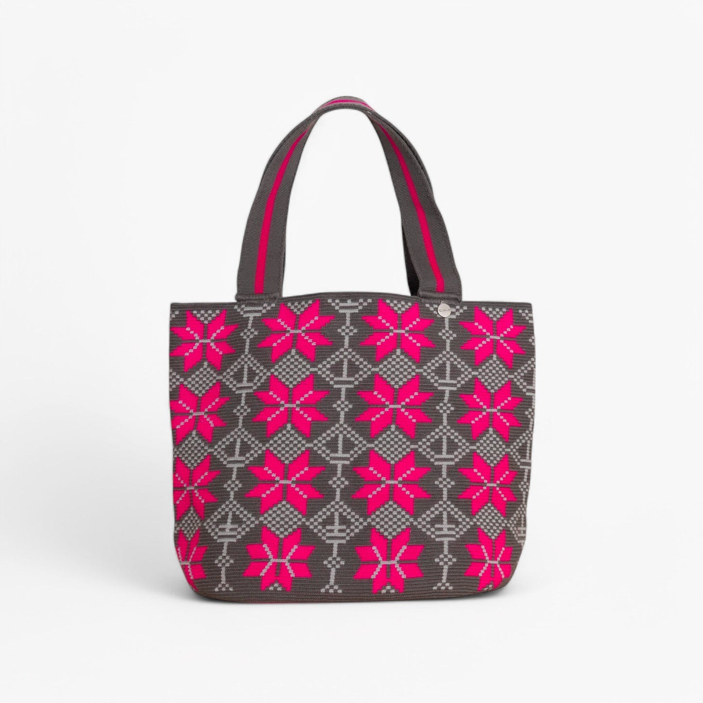 Geometrik oval tote | Macenta