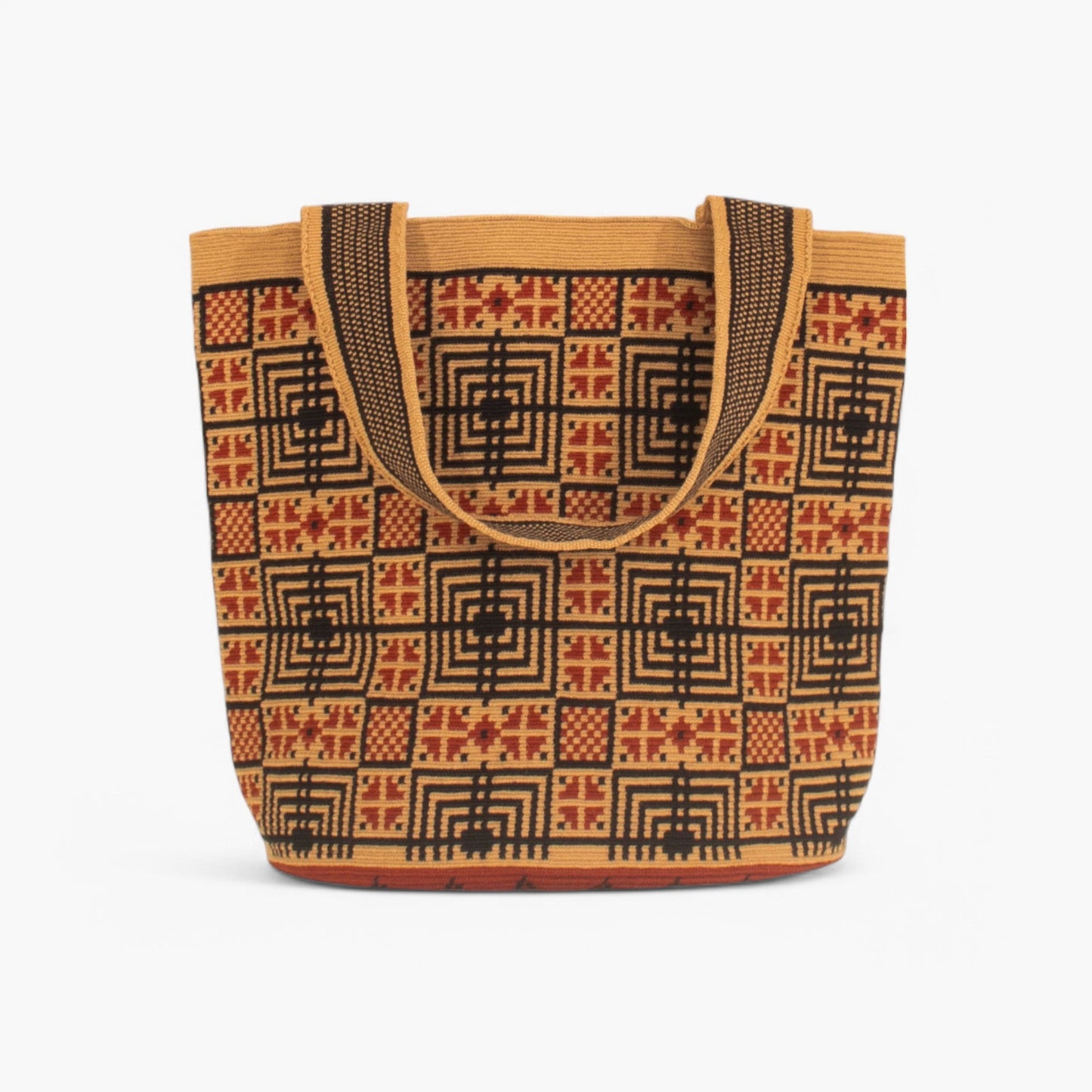 Geometrik oval tote | Badem