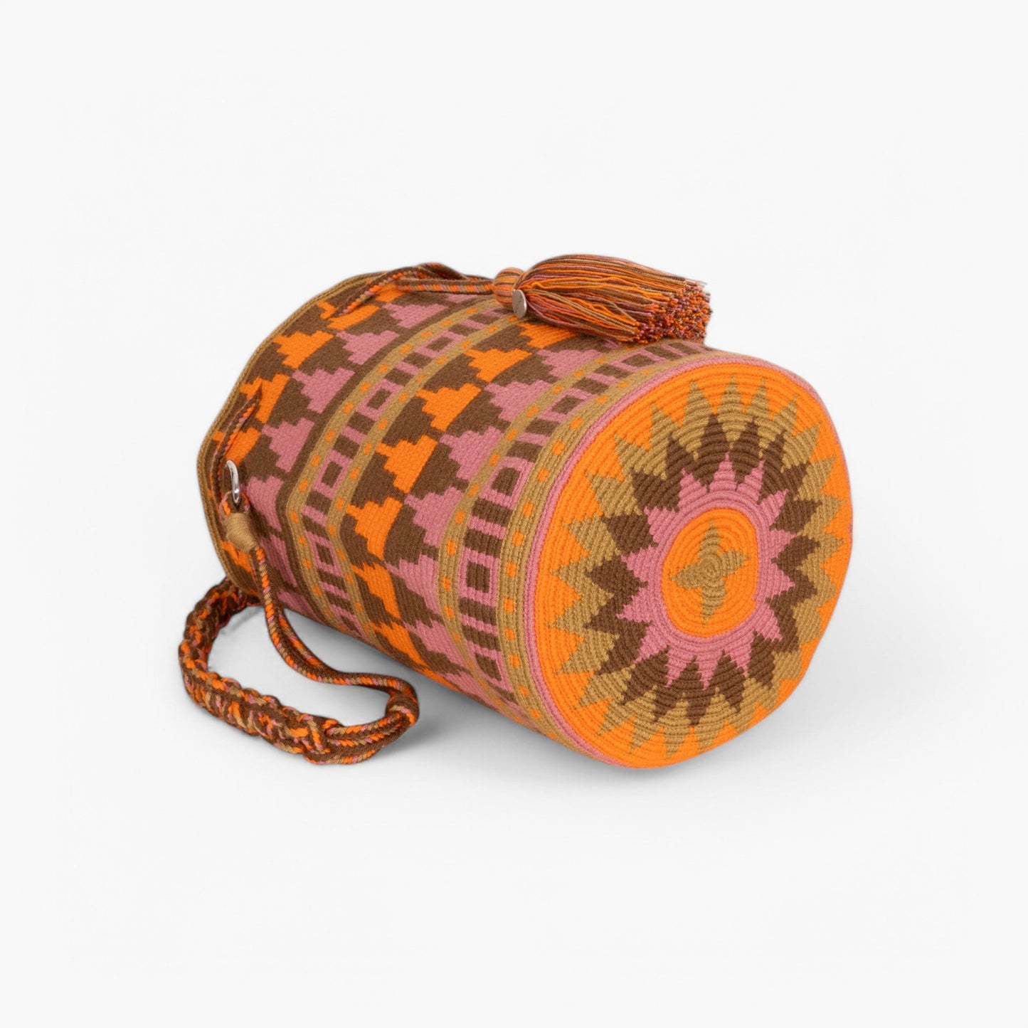 Geometrik yuvarlak omuz çantası | Basil