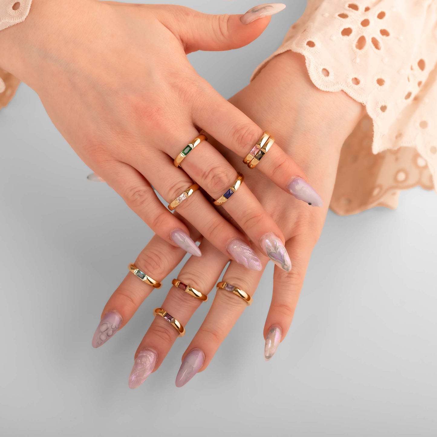 Geboortesteen ring goud