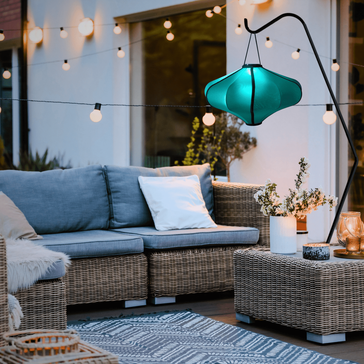 Lampenkap 60cm-Lantaarn-Elastische stof-"Lumi"