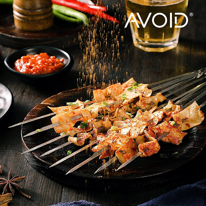 RVS BBQ Spiezen 30 cm - Set Van 20 Otlu Barbekü Spiezen - Vaatwasserbestendig ve Hittebestendig