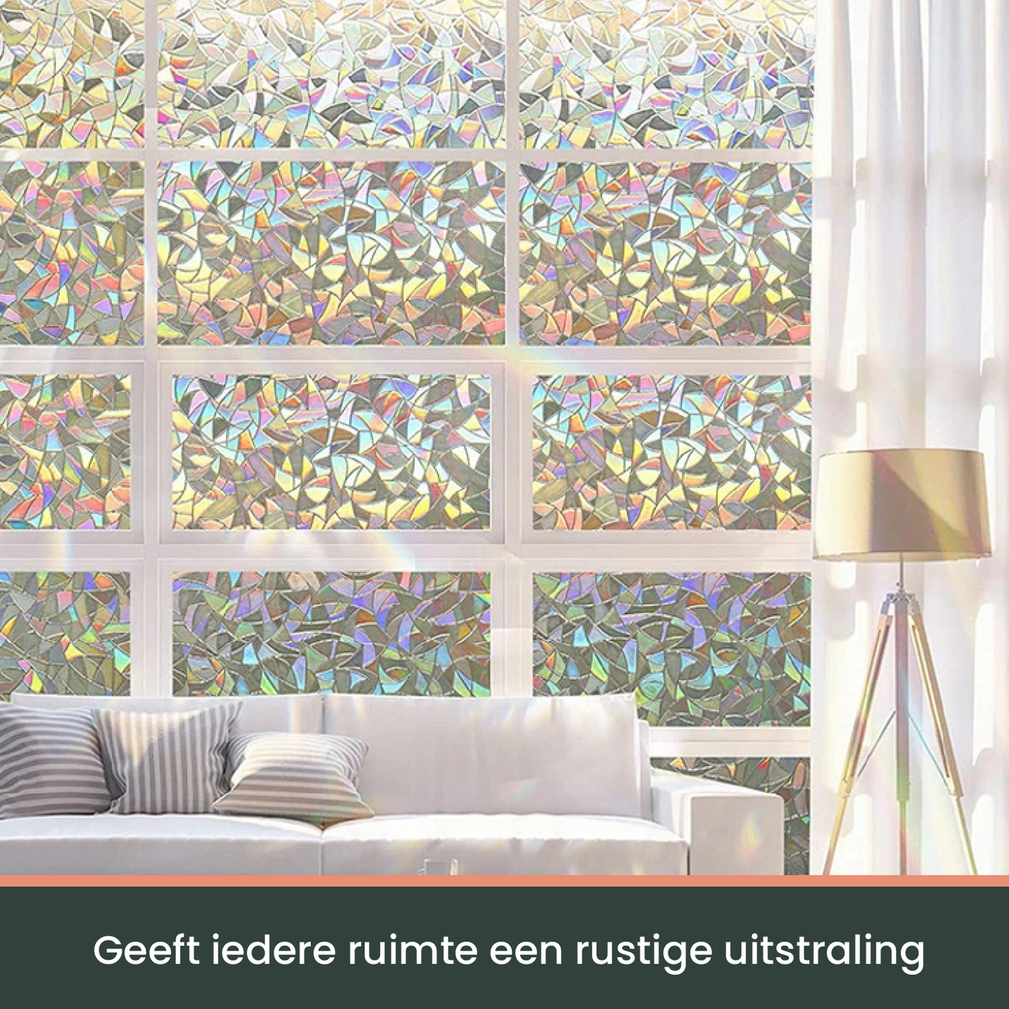 AVOID® - Raamfolie - Rainbow - Verschillende Maten