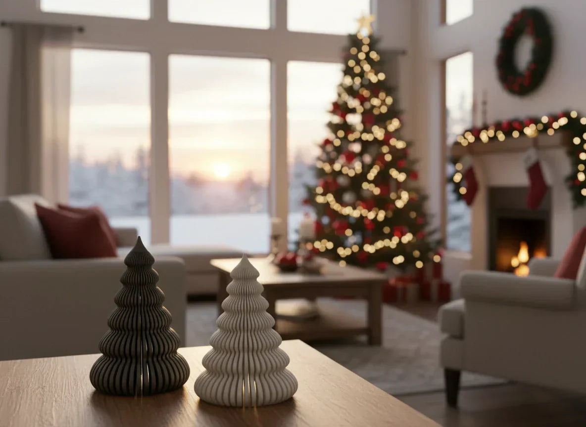 Moderne Kerstboom Tafeldecoratie