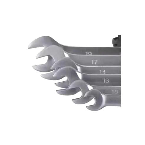 Onex 6-Delige Steek-Ringratel Set – Chroom Vanadium Staal 8-19mm