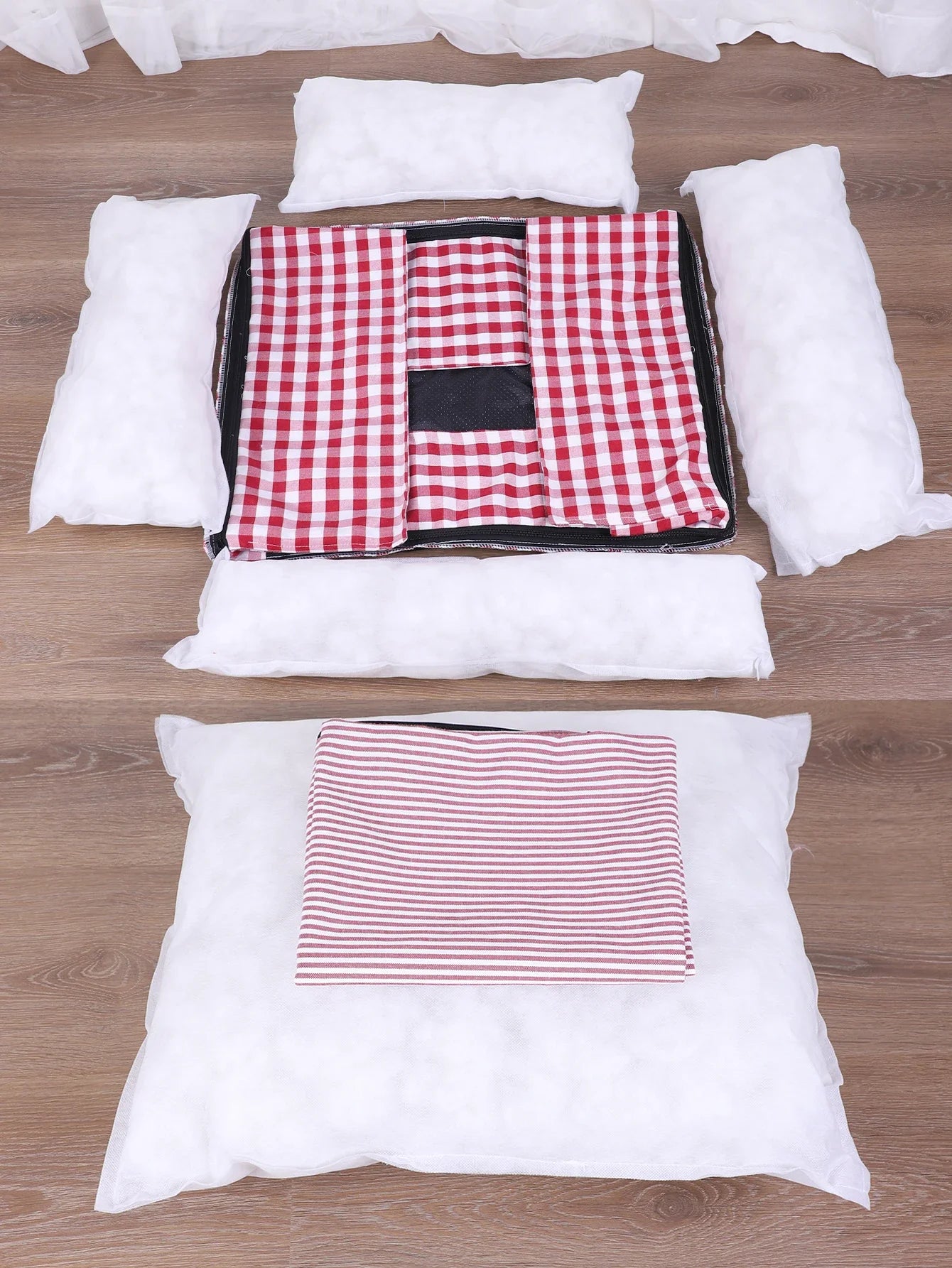 Hondenkussen geblokt