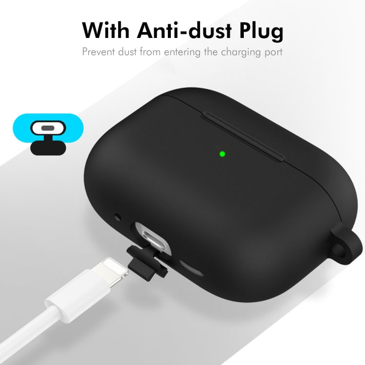 For Apple AirPods 4 2024 ENKAY Hat-Prince Thickened Silicone Case with Hook and Anti-lost Silicone Earbuds(White)