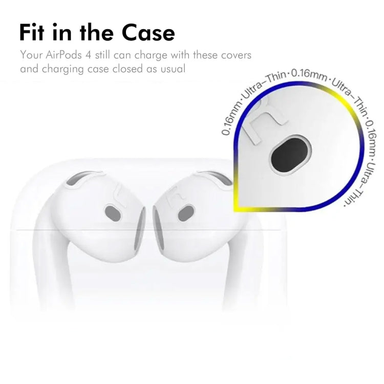 For Apple AirPods 4 2024 ENKAY Hat-Prince Thickened Silicone Case with Hook and Anti-lost Silicone Earbuds(Blue)
