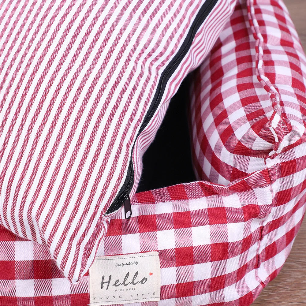 Hondenkussen geblokt