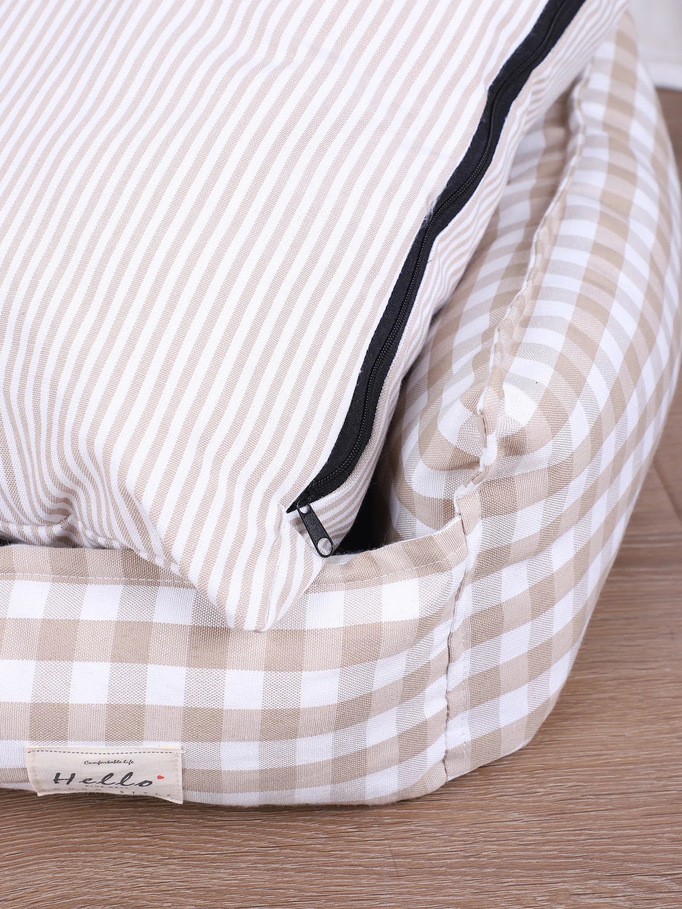 Hondenkussen geblokt