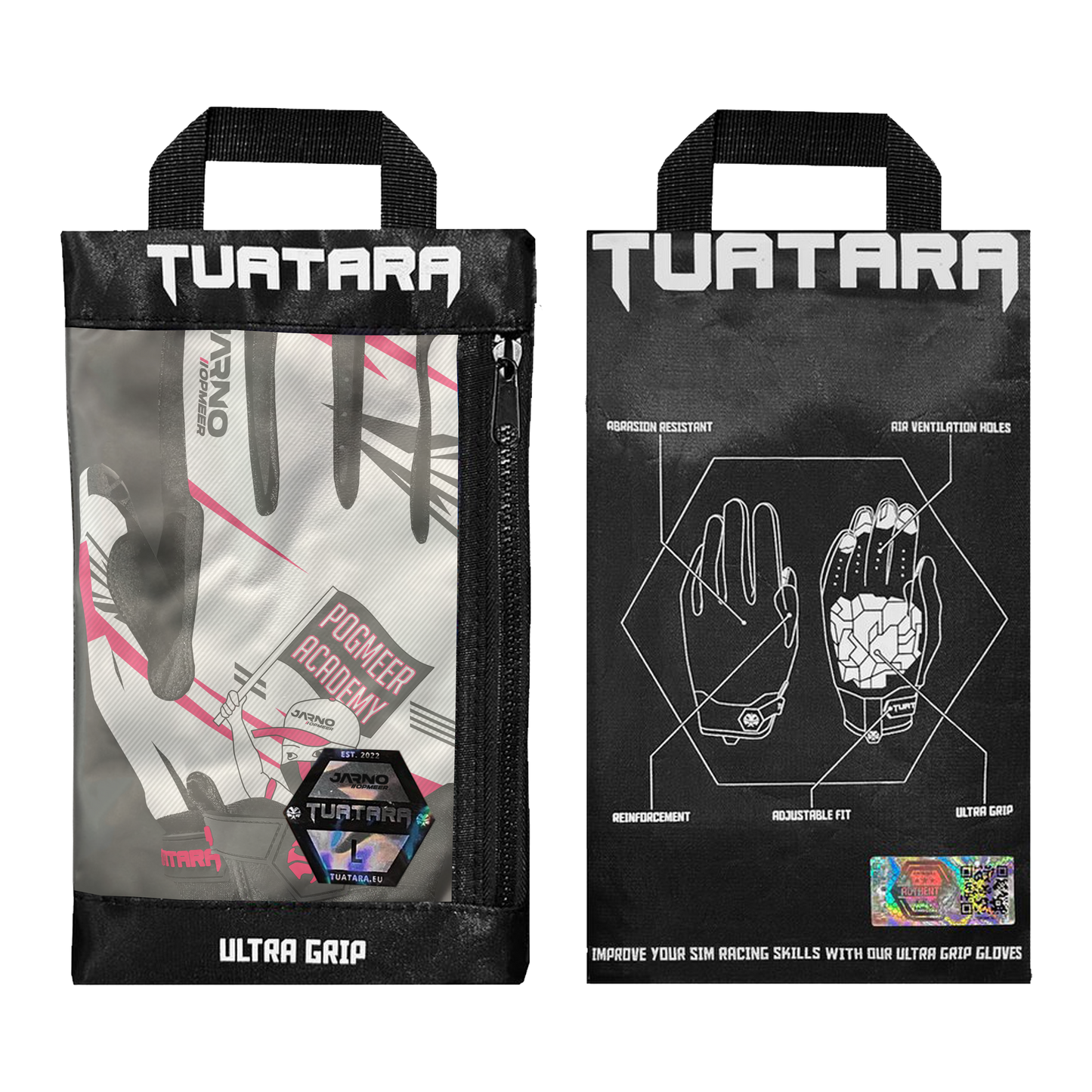 Sim Racing Gloves - INDICATOR - White