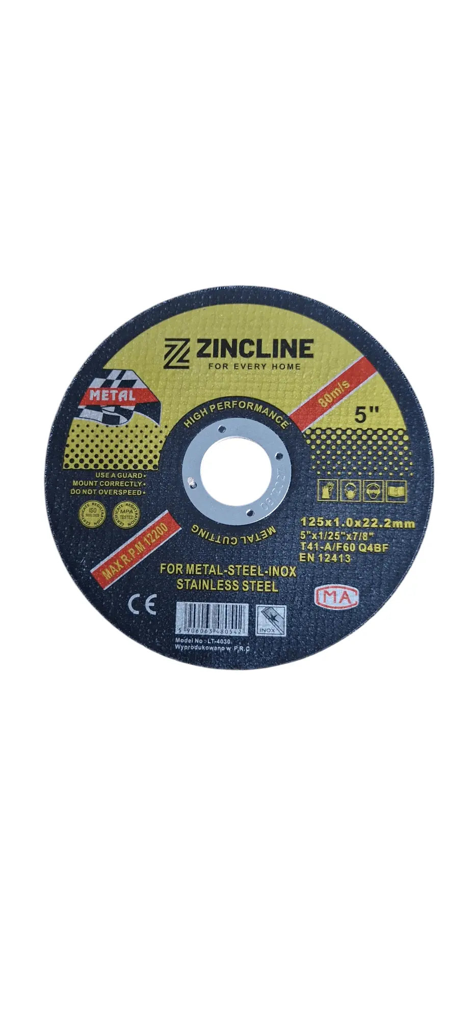 Top-Tools Metaal Slijpschijven 125x1.0mm – Voor Staal & RVS (10 Stuks)