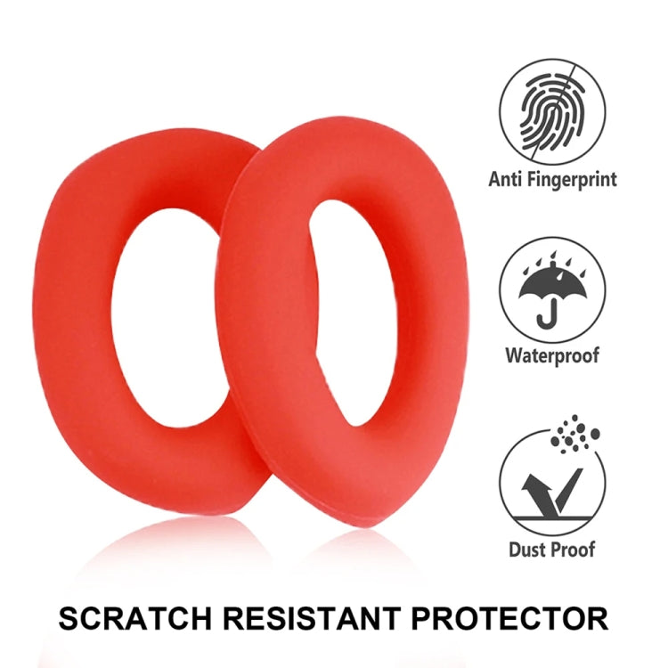 1 paar leren oorkappen met spons voor Sony WH-1000XM5 hoofdtelefoon