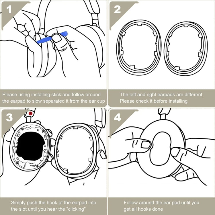 1 paar leren oorkappen met spons voor Sony WH-1000XM5 hoofdtelefoon
