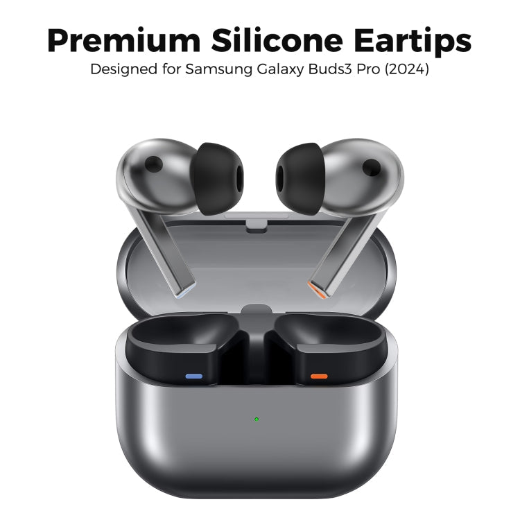 For Samsung Galaxy Buds3 Pro AhaStyle WG173 Earphone Silicone Earbuds, Size: S(Black)