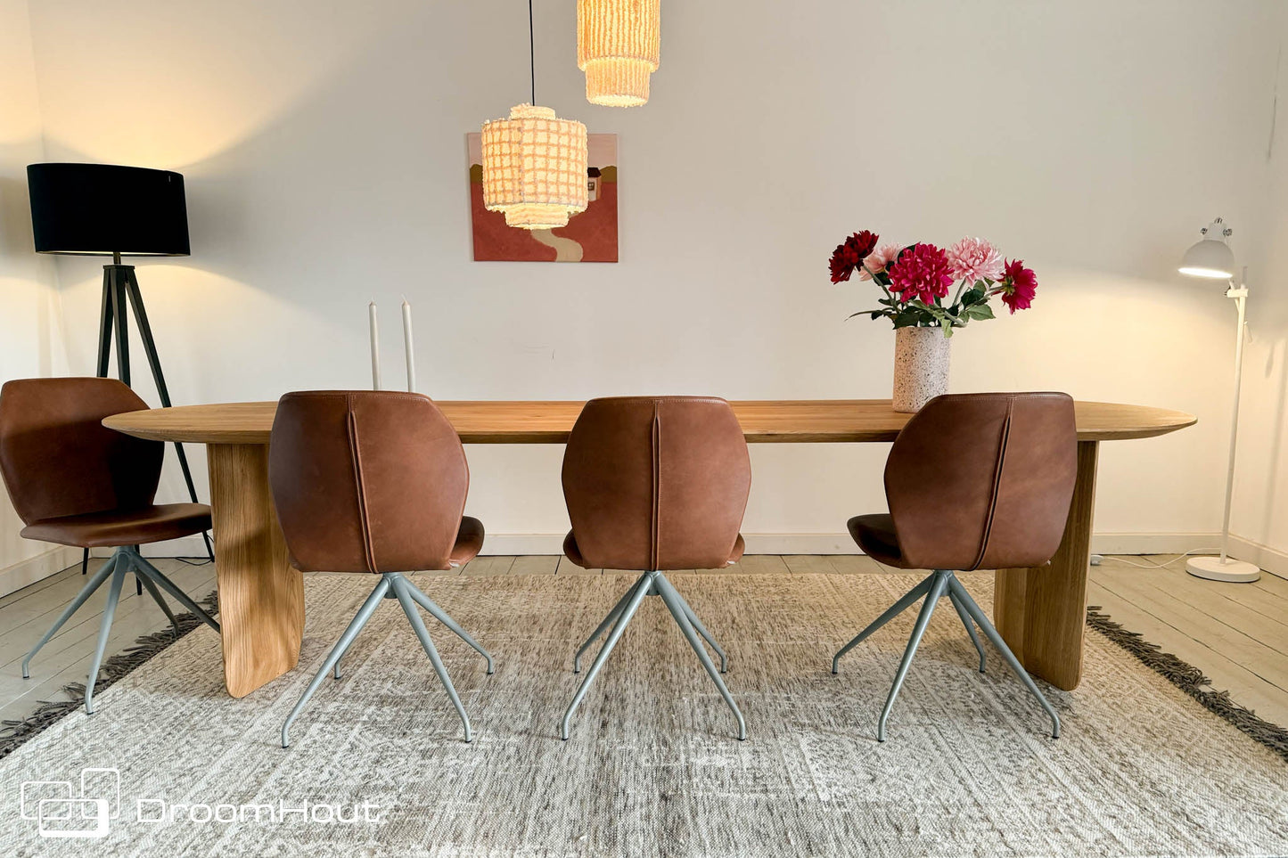 Stoel Mood#91 Mobitec - cognac - set van 4