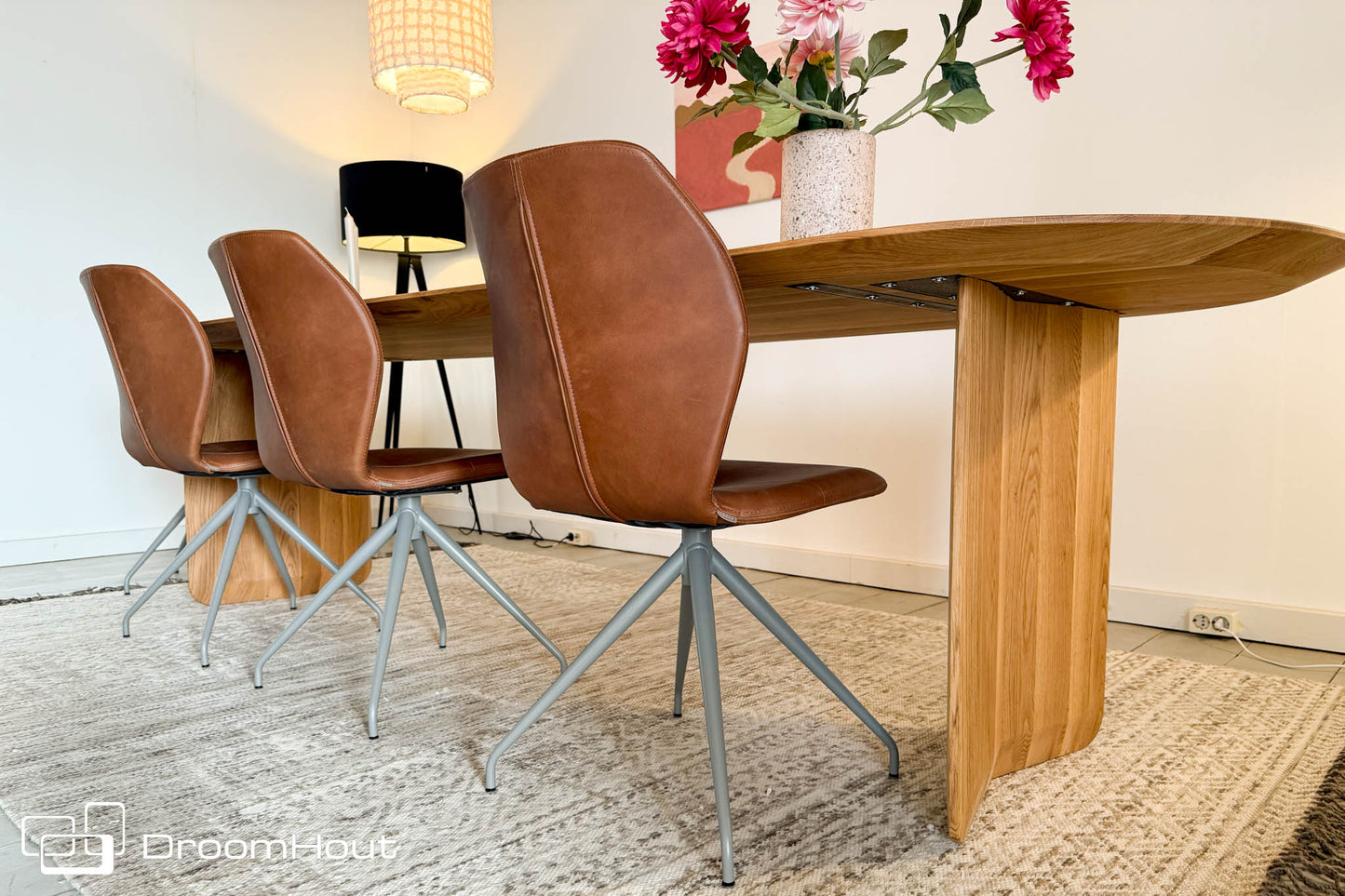 Stoel Mood#91 Mobitec - cognac - set van 4