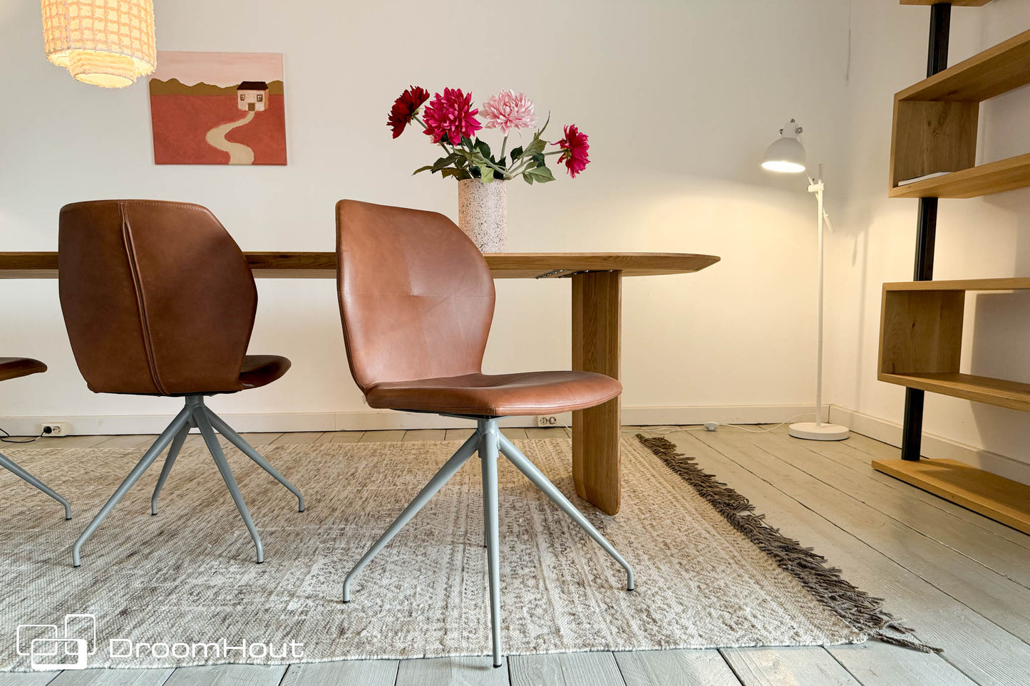 Stoel Mood#91 Mobitec - cognac - set van 4