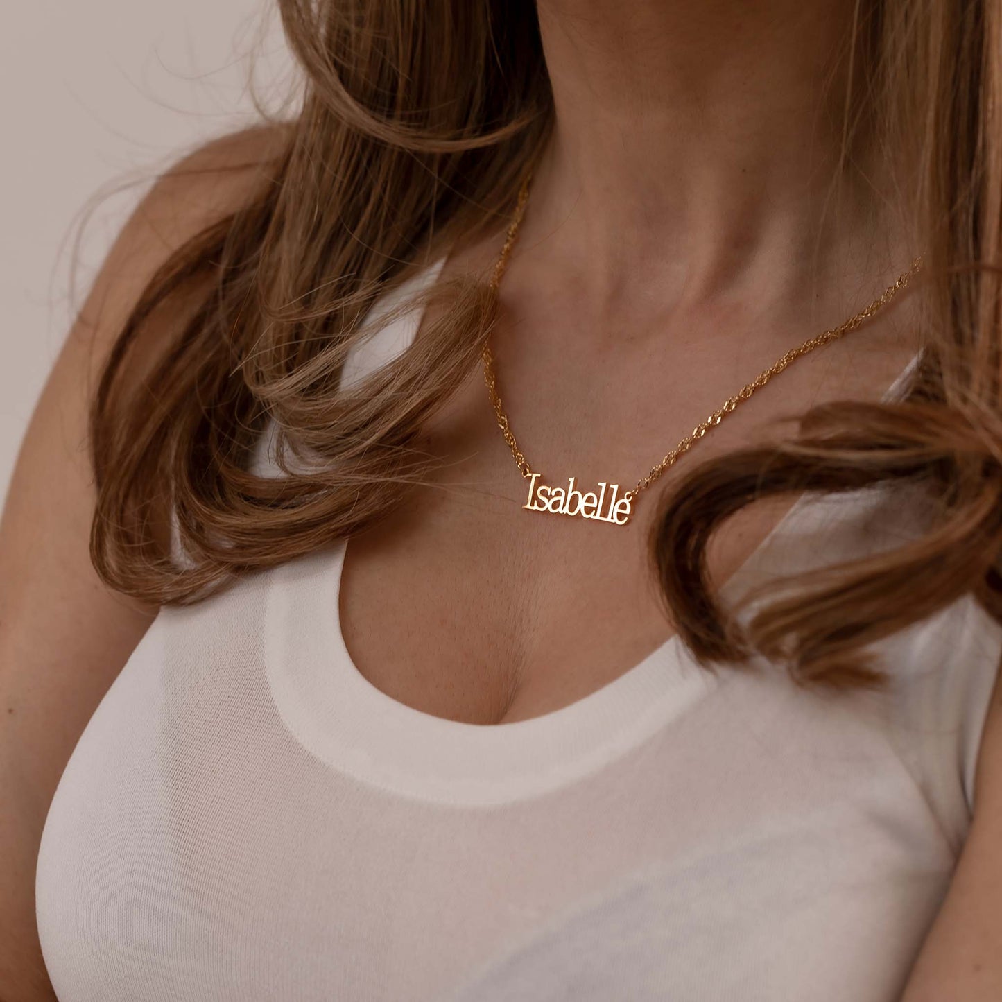 Vivola name necklace rosé gold