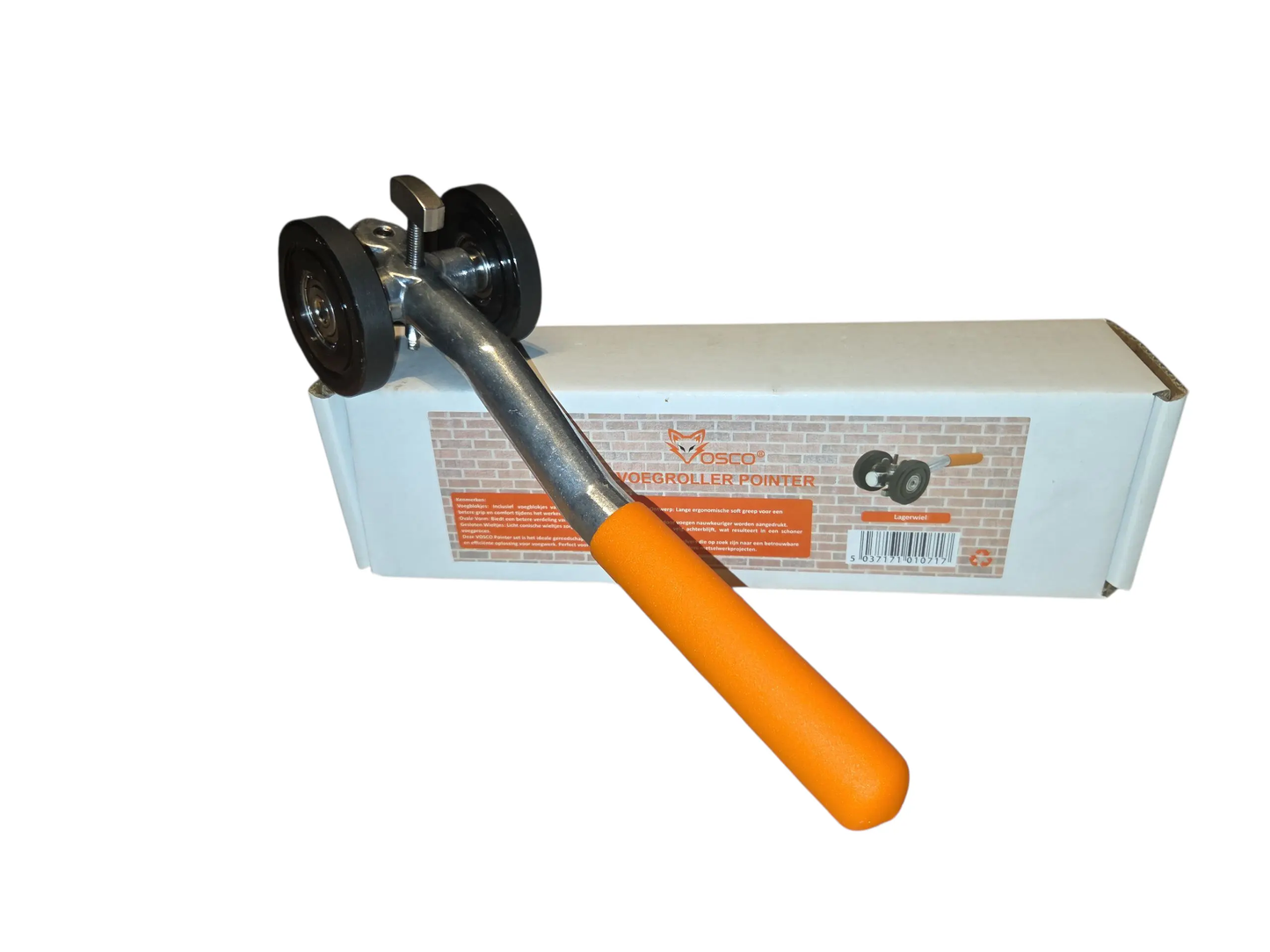 Vosco Voegrol Pointer - Metselpointer - Voegmaster - RVS Voegpen 8mm met Wiellagers