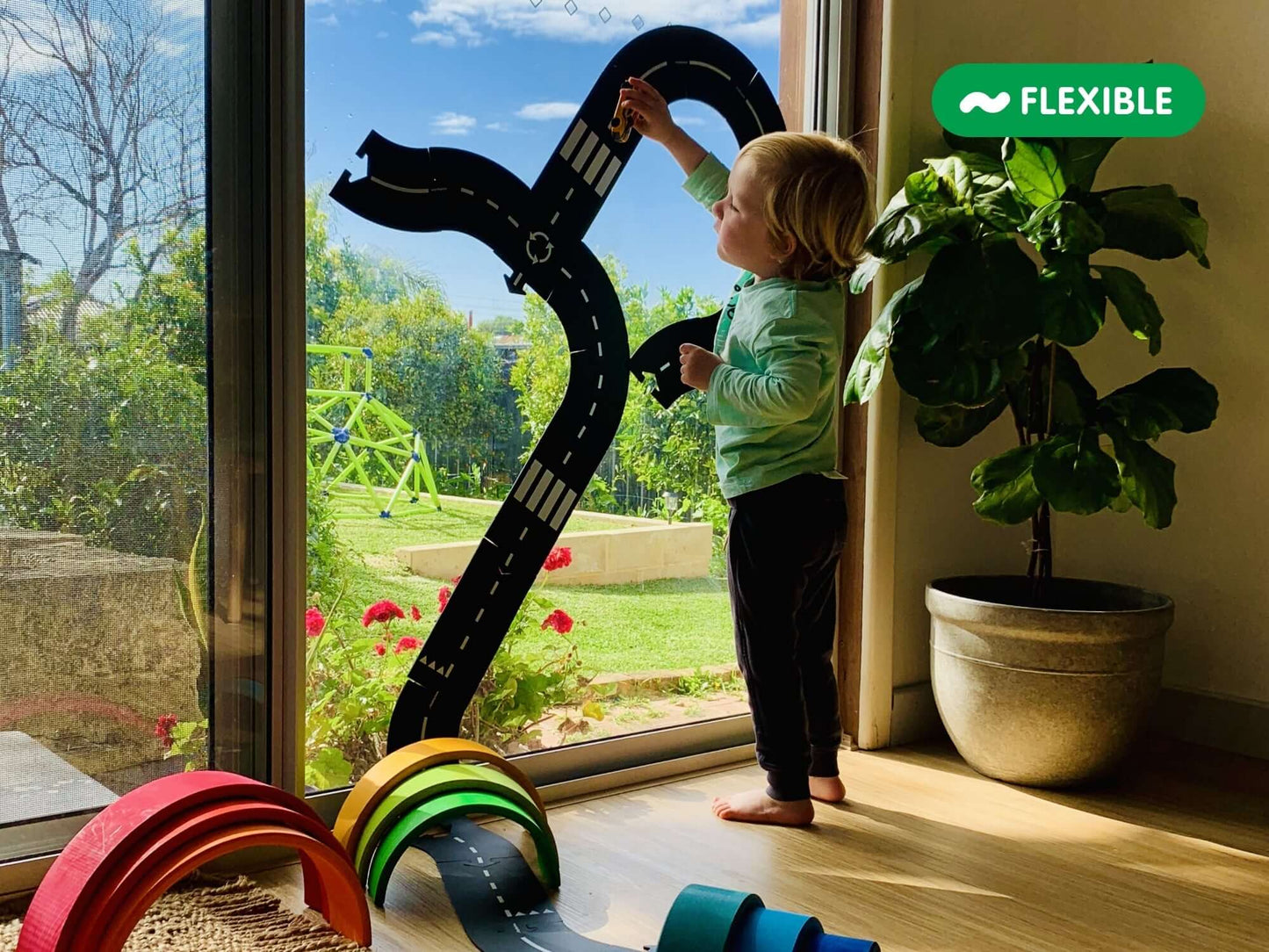 Hit the road with the Highway set from waytoplay, a 24-piece adventure for car lovers! This set is perfect for creating road maps that wind through any play space. Your child can let their creativity run wild, building intricate highways that inspire coun