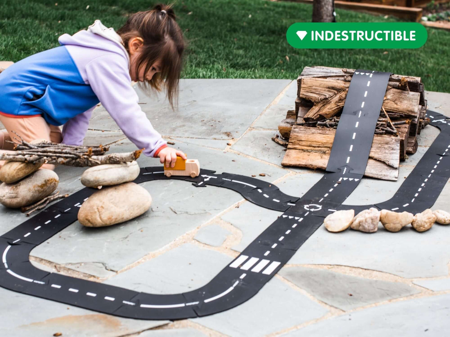 Hit the road with the Highway set from waytoplay, a 24-piece adventure for car lovers! This set is perfect for creating road maps that wind through any play space. Your child can let their creativity run wild, building intricate highways that inspire coun