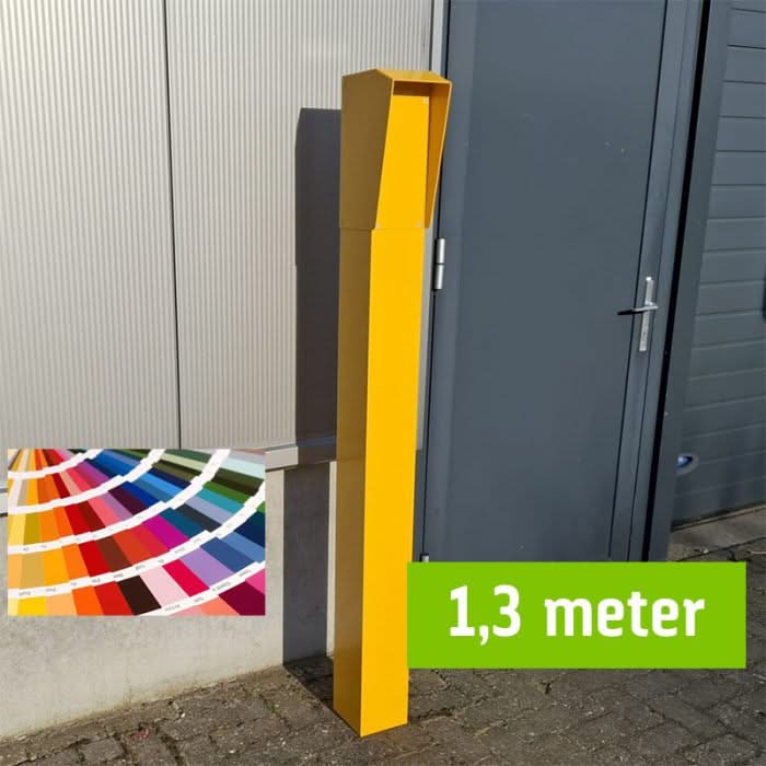 Intercomzuil 130cm, 15x15cm Dubbellaags gepoedercoat