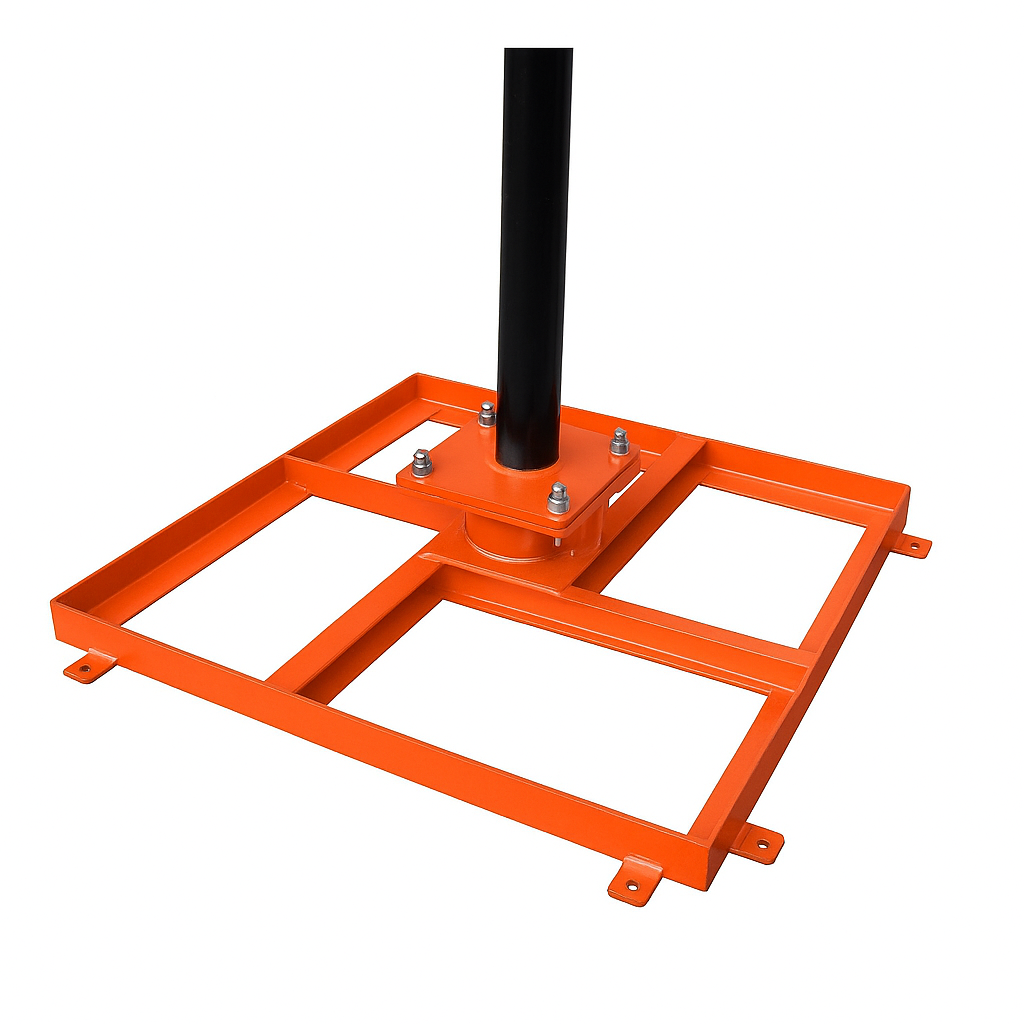 SecuTower Kantelbare vierkante aluminium cameramast 4 meter RAL-2004