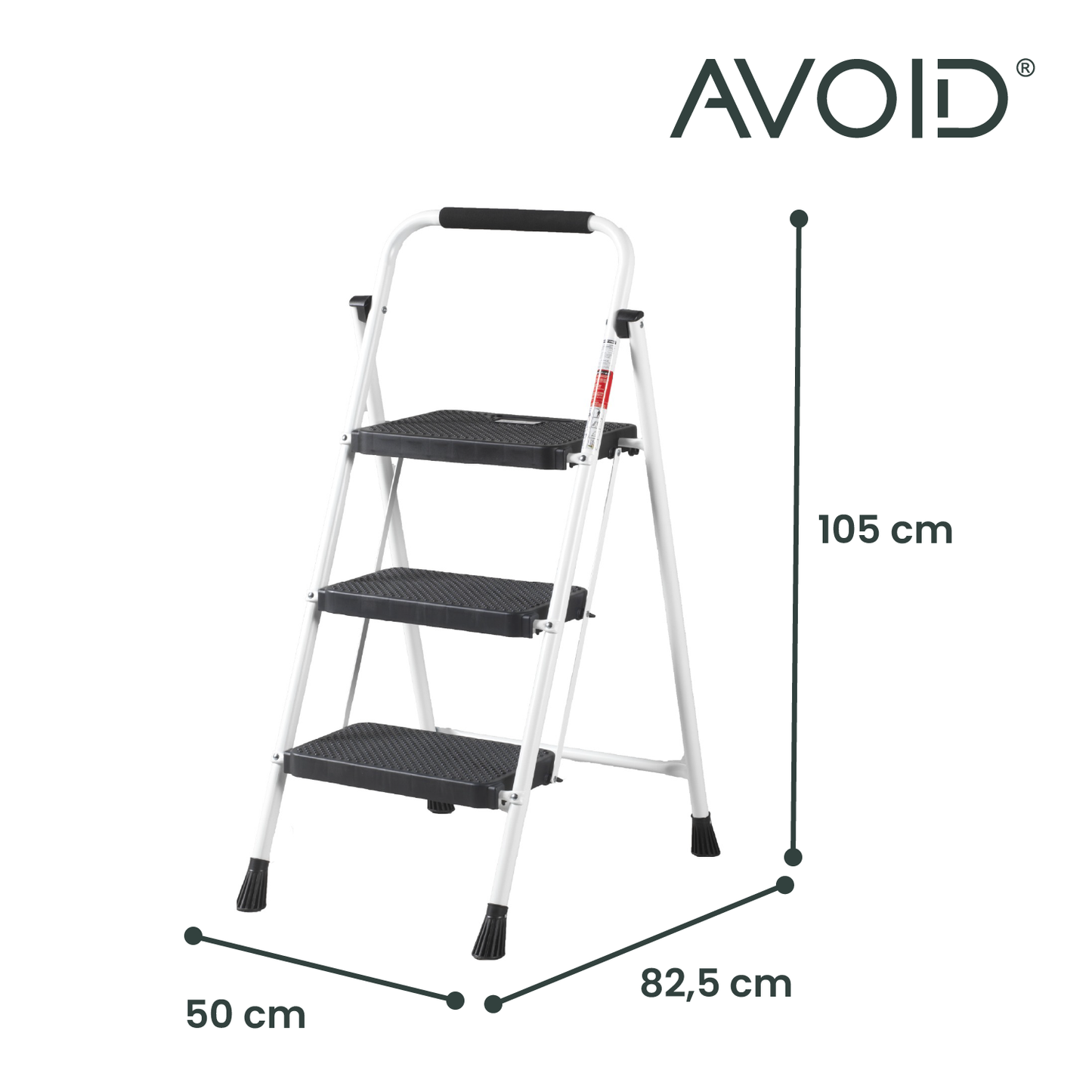 VERMIJD Huishoudtrap – Keukentrap Opstapkrukje – Inklapbare Trapladder – Wit – Veilig & Stabiel