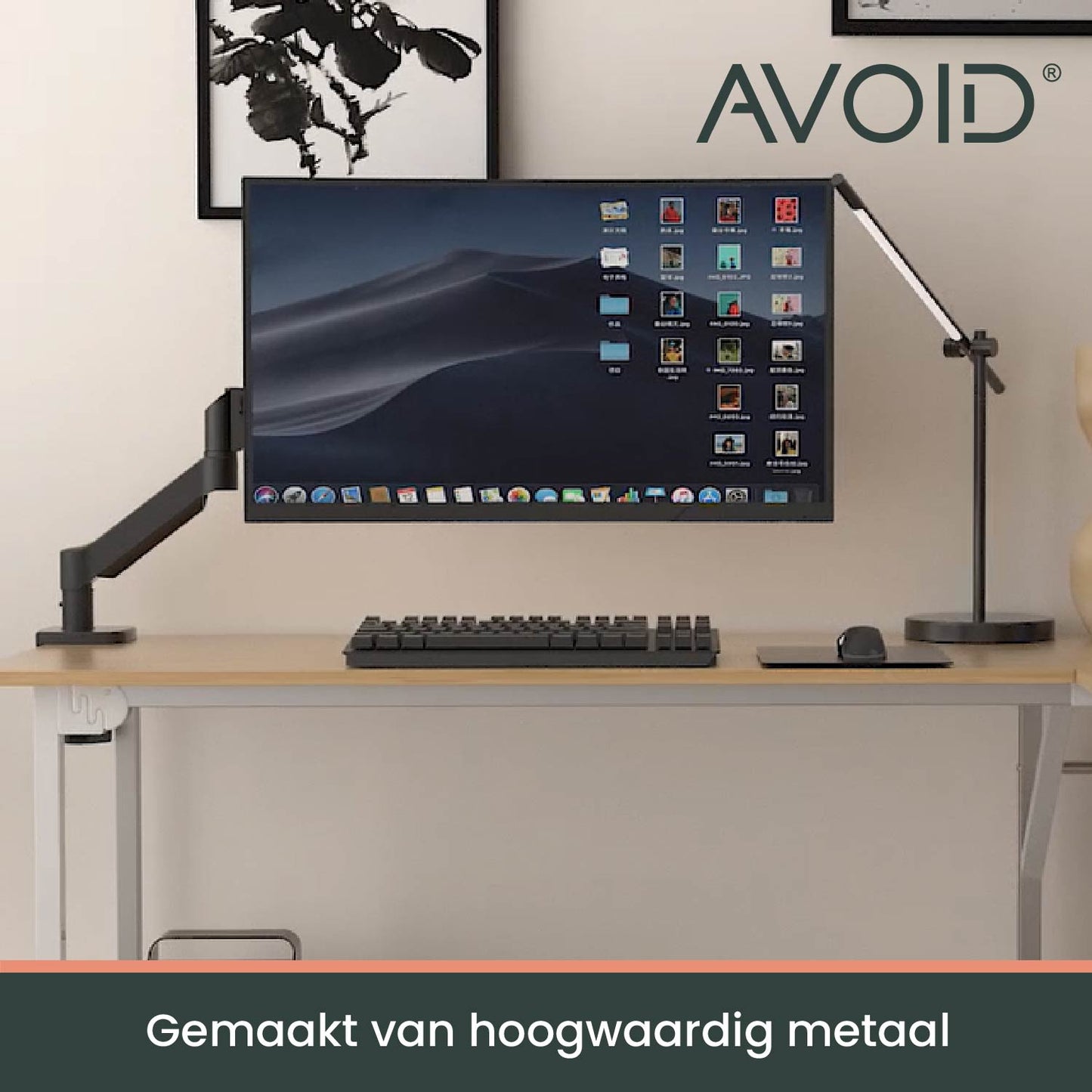 AVOID® - Verstelbare Monitör Kolu Gasveer ile Buluştu – 13"-32" için Geschikt | VESA 75x75 ve 100x100