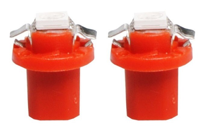 B8.5d autolamp 2 stuks rood | LED dashboardverlichting - klokken - schakelaars | 12V gelijkstroom