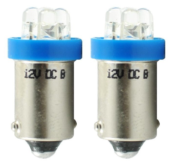 BA9s autolamp 2 stuks T4W blauw | LED kentekenverlichting/signaalverlichting | 12V gelijkstroom